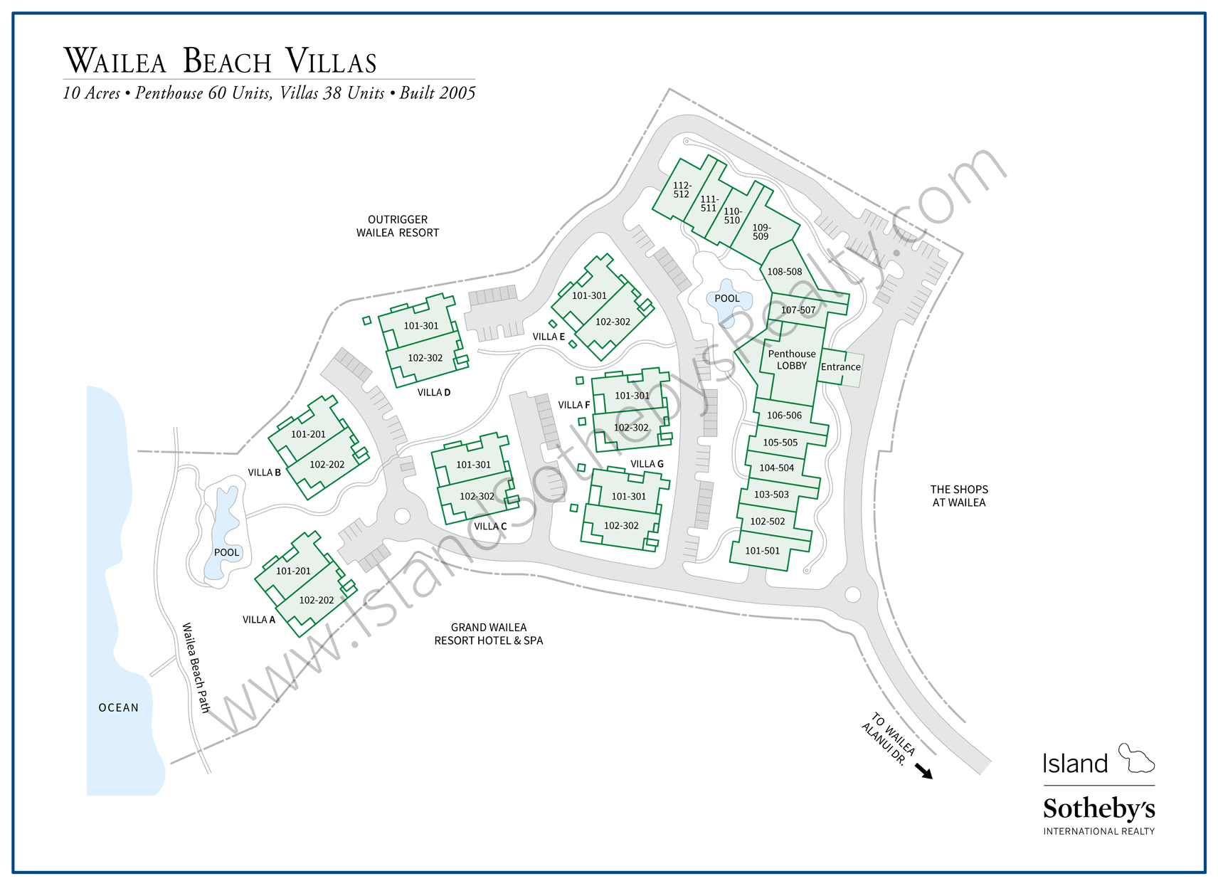 Wailea Beach Villas Map
